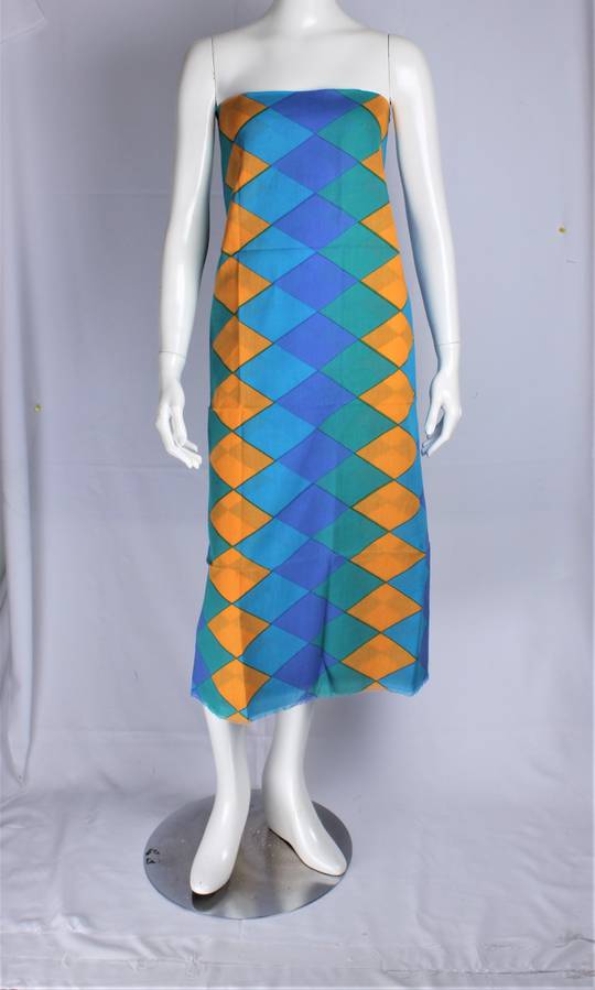 Alice & Lily 100% COTTON  full length sarong HARLEQUIN blue STYLE : SC/HAR/BLUE